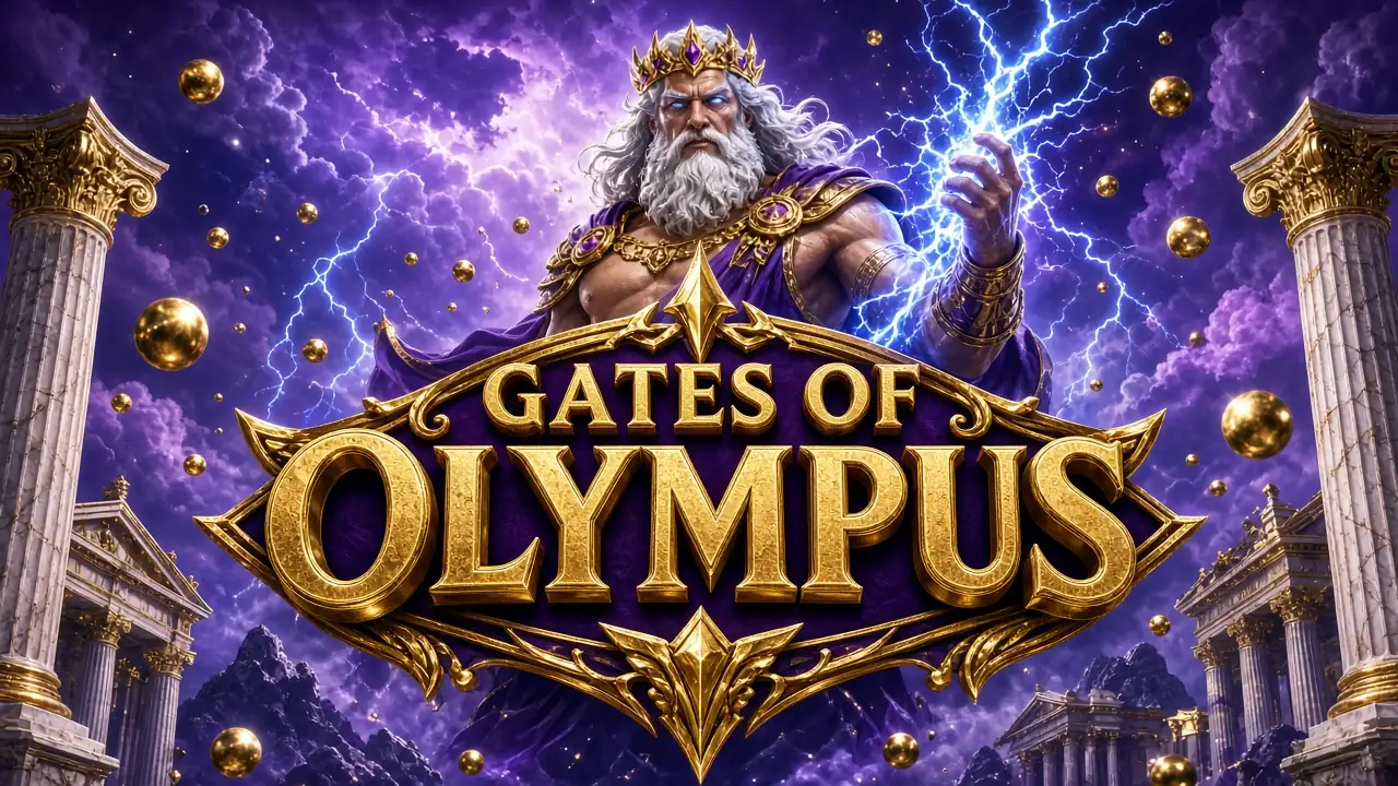 The Gates of Olympus logo on a LakhBet card.