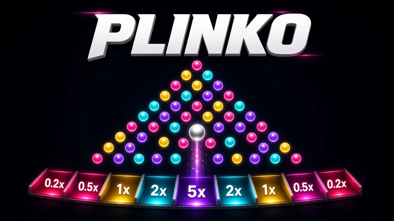 The Plinko logo on a LakhBet card.