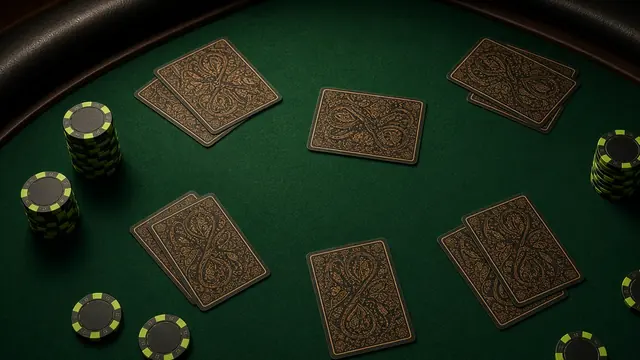 Three face-down cards on a LakhBet Teen Patti card.