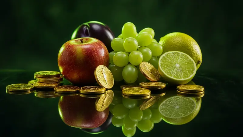 Fruit and coins on black glass appears in the LakhBet guide to Dream Catcher.