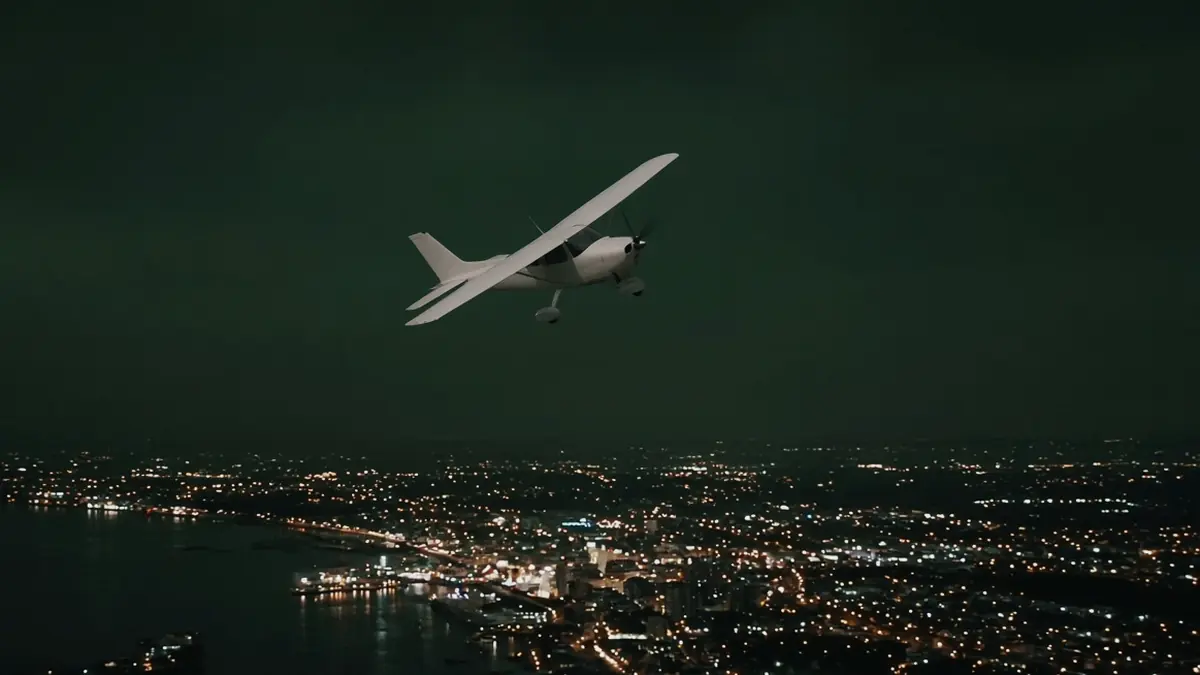 A light aircraft over a night city opens the LakhBet JetX page.