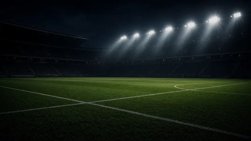 An empty night football pitch appears in the LakhBet guide to JetX.