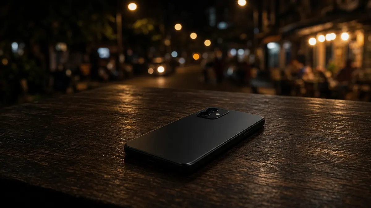 A phone on a cafe table opens the LakhBet mobile page.
