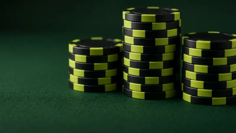 Black and lime casino chips sits beside the LakhBet notes on Monopoly Live.
